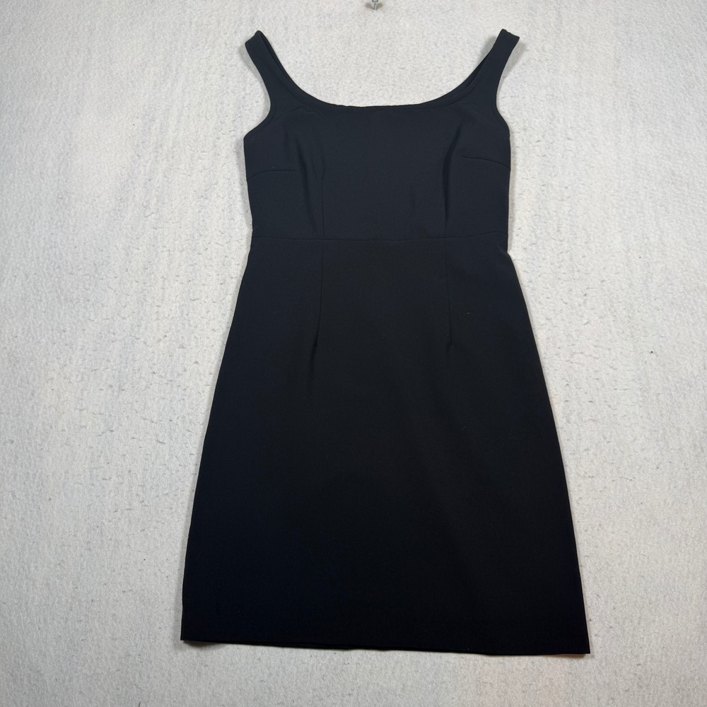 View Womens Size 4 Black Sleeveless Scoop Neck Sheath Mini Dress SKU 1104